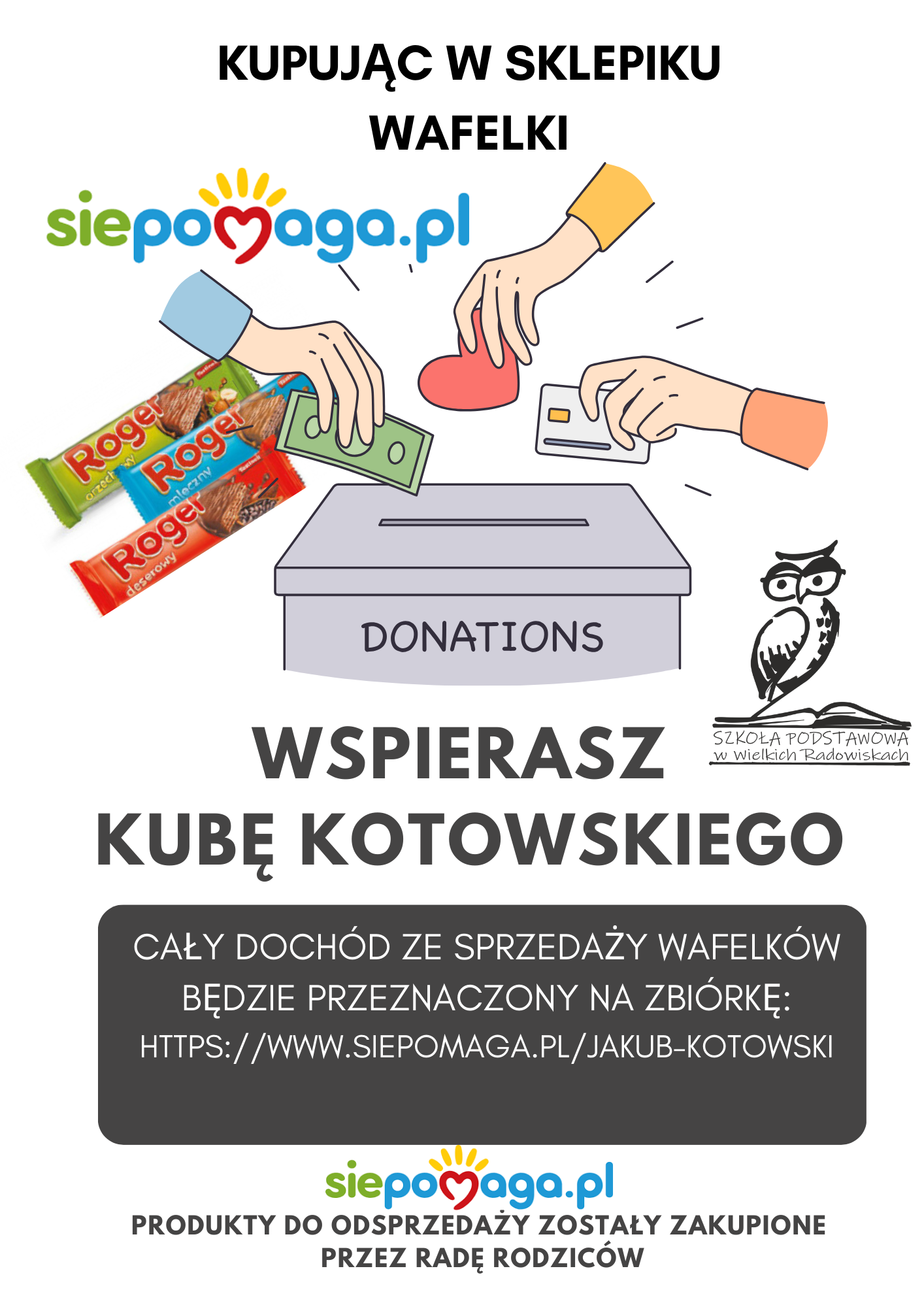 Wafelki w sklepiku szkolnym jako cegiełka – AKCJA CHARYTATYWNA